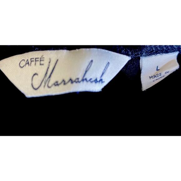 Caffe Marrakesh Black Trousers Pocketed Flat Front Dress Pants Size Large - Picture 3 of 7